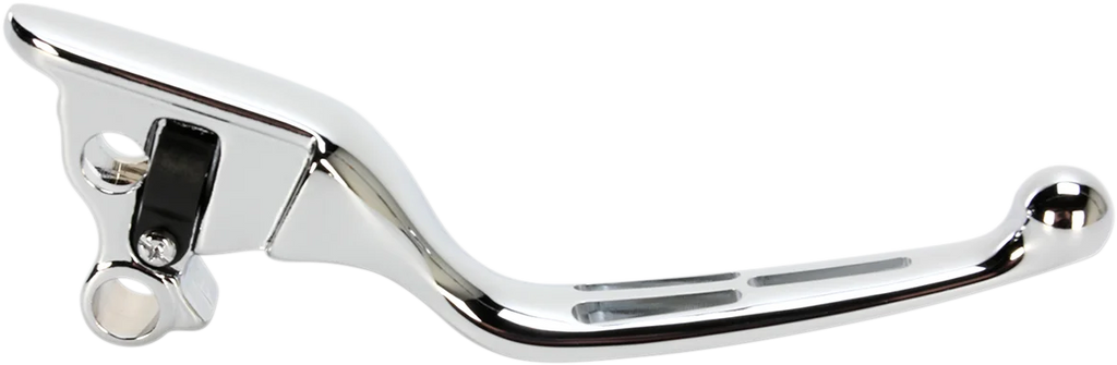 Clutch Lever - Wide Blade - Slotted - Chrome DragSpecialties H07-0603-C - Side View