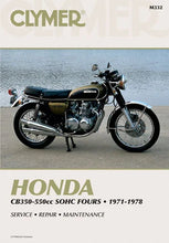 Load image into Gallery viewer, Clymer Shop Manuals CLYMER MANUAL HON 350-550CC FOURS 71-78 CM332