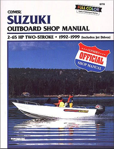 Clymer Shop Manuals CLYMER MANUAL, SUZ 2-STROKE OB 2-65 HP 92-99 CB778