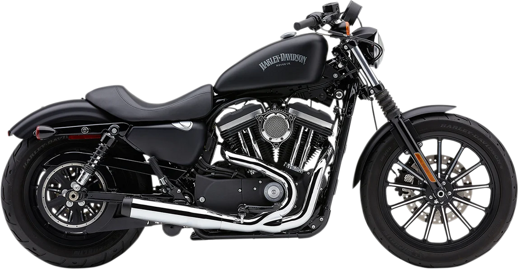 Cobra 2-into-1 El Diablo Exhaust System - Chrome - 3-1/2" 6492 - Side View