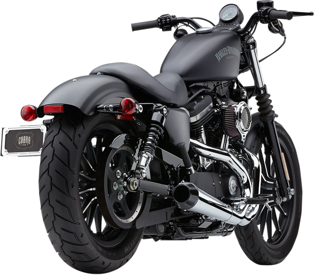 Cobra 2-into-1 El Diablo Exhaust System - Chrome - 4" 6472 - Side View
