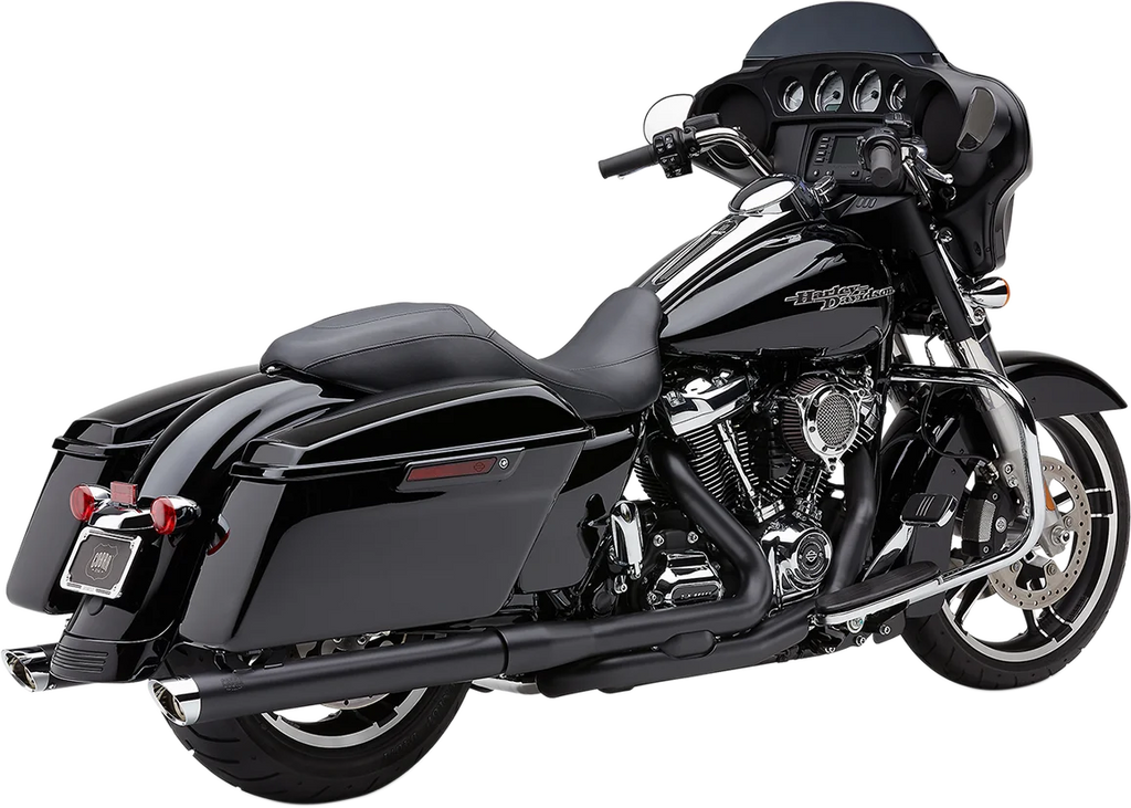 Cobra 3" Mufflers - Black - '17-'20 Bagger 6021RB - Side View