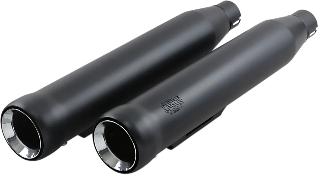 Cobra 3" Neighbor Hater Mufflers for '91-'17 Dyna - Black 6045B - Main Product View