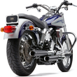 Load image into Gallery viewer, Cobra 3" Neighbor Hater Mufflers for '91-'17 Dyna - Black 6045B - Side View