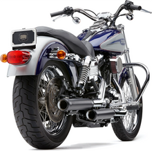 Load image into Gallery viewer, Cobra 3" Neighbor Hater Mufflers for '91-'17 Dyna - Black 6045B - Side View