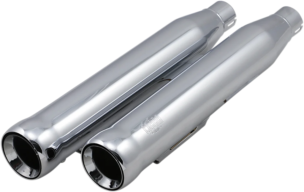 Cobra 3" Neighbor Hater Mufflers for '91-'17 Dyna - Chrome 6045 - Main Product View