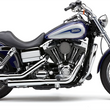 Load image into Gallery viewer, Cobra 3" Neighbor Hater Mufflers for '91-'17 Dyna - Chrome 6045 - Side View