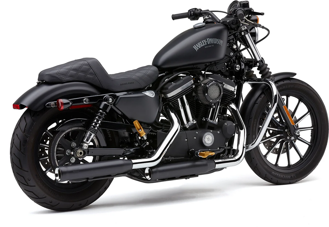 Cobra 3" Neighbor Hater Mufflers for XL - Black 6086RB - Side View