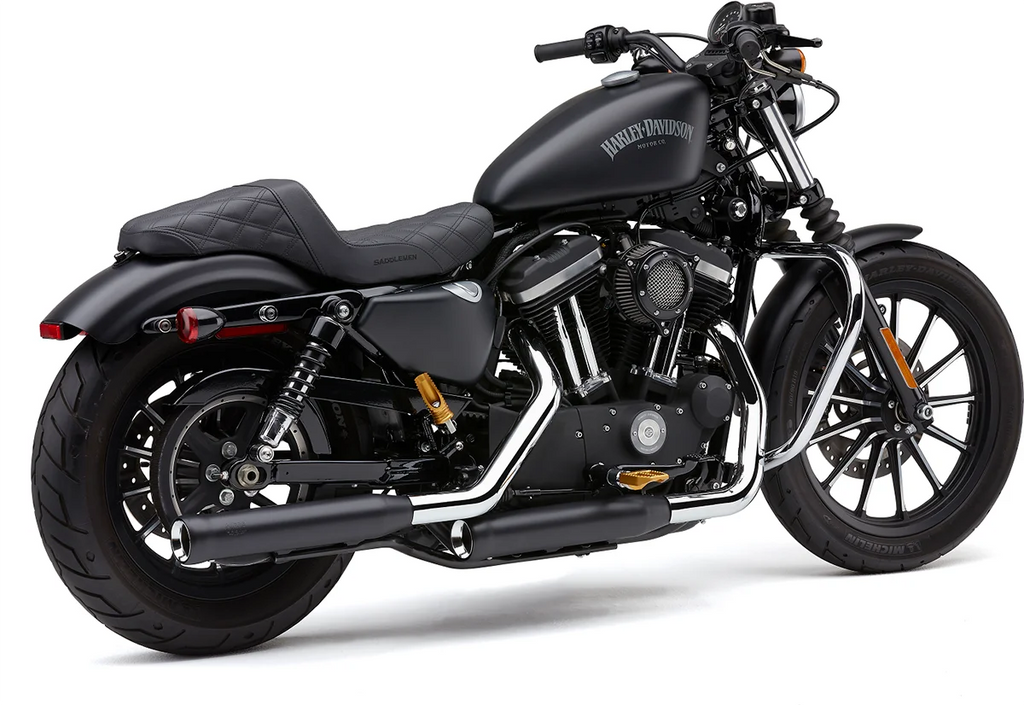 Cobra 3" Neighbor Hater Mufflers for XL - Black 6086RB - Side View
