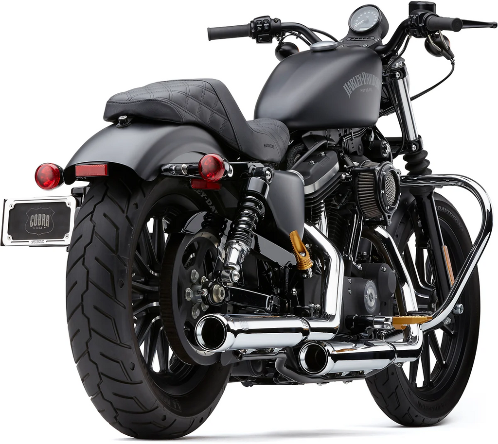 Cobra 3" Neighbor Hater Mufflers for XL - Chrome 6086 - Side View