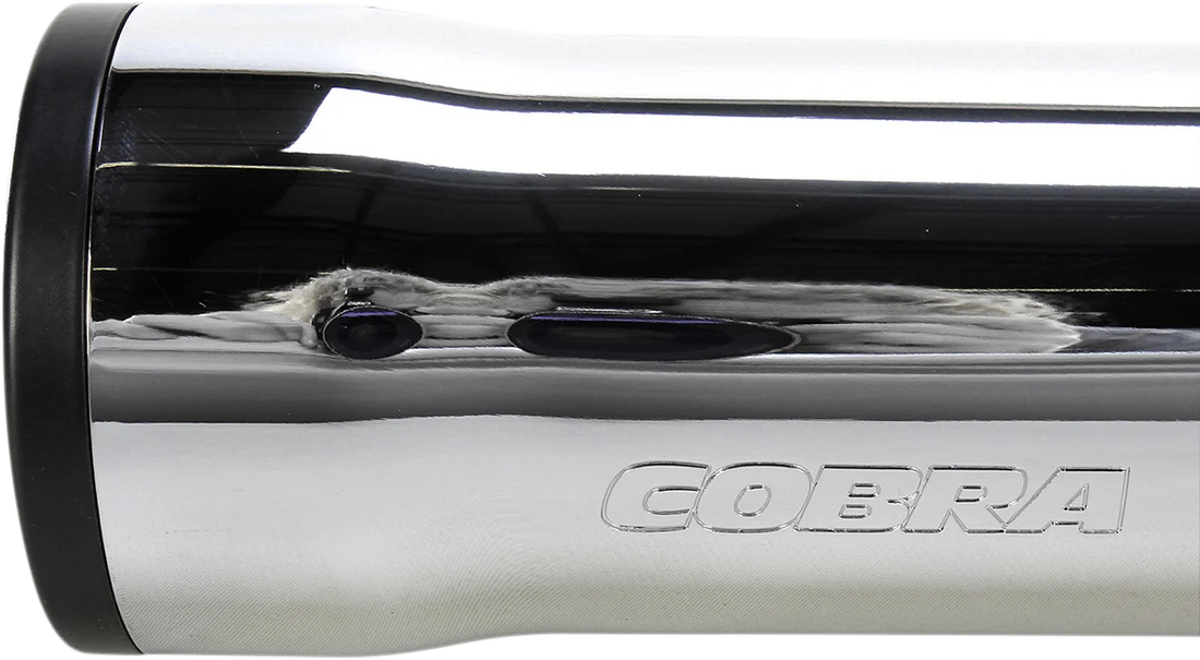 Cobra 3" RPT Mufflers - Chrome 6051 - Side View