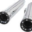 Load image into Gallery viewer, Cobra 3" RPT Mufflers - Chrome 6051 - Back View