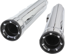 Load image into Gallery viewer, Cobra 3" RPT Mufflers - Chrome 6051 - Back View
