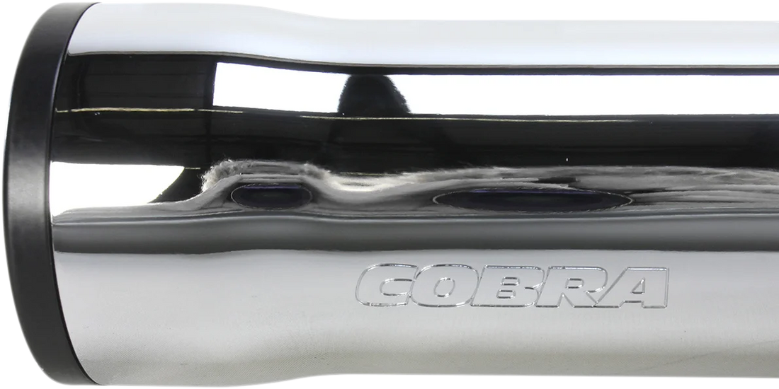 Cobra 3" RPT Mufflers - Chrome 6052 - Side View
