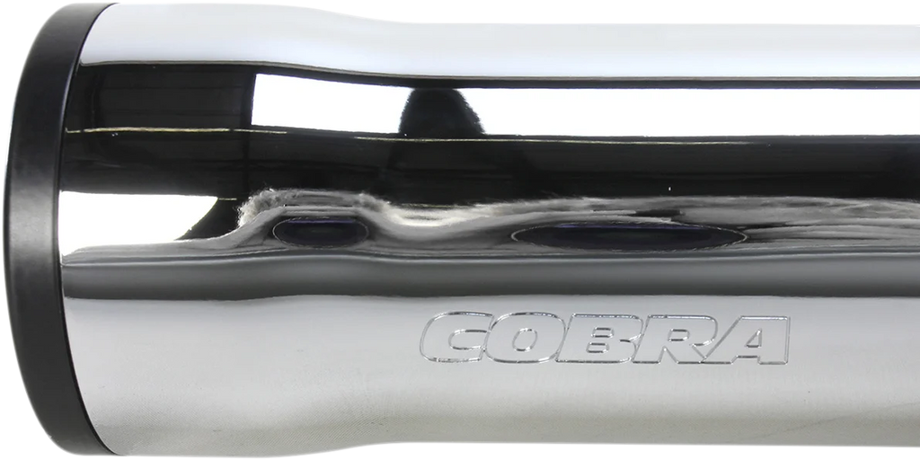 Cobra 3" RPT Mufflers - Chrome 6052 - Side View
