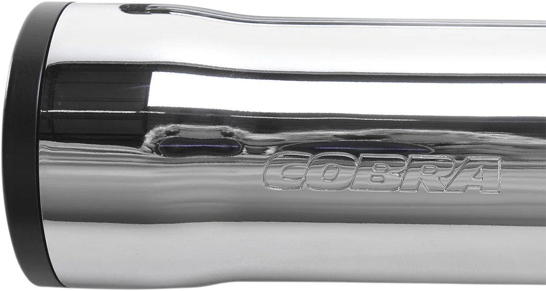 Cobra 3" RPT Mufflers - Chrome 6056 - Side View
