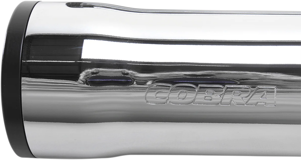 Cobra 3" RPT Mufflers - Chrome 6056 - Side View