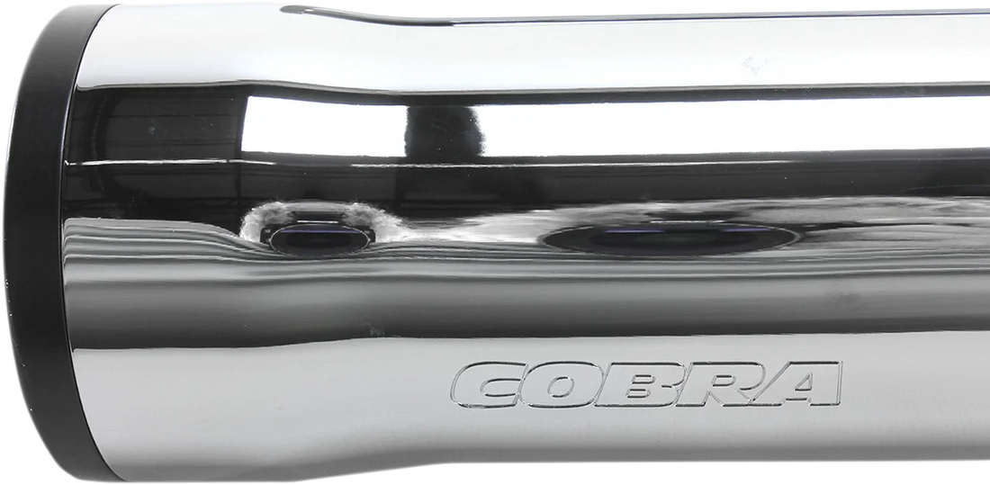 Cobra 3" RPT Mufflers for '00-'06 Softail - Chrome 6054 - Side View