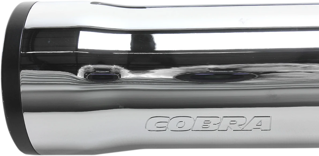 Cobra 3" RPT Mufflers for '00-'06 Softail - Chrome 6054 - Side View