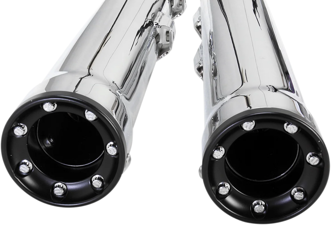 Cobra 3" RPT Mufflers for '00-'06 Softail - Chrome 6054 - Back View