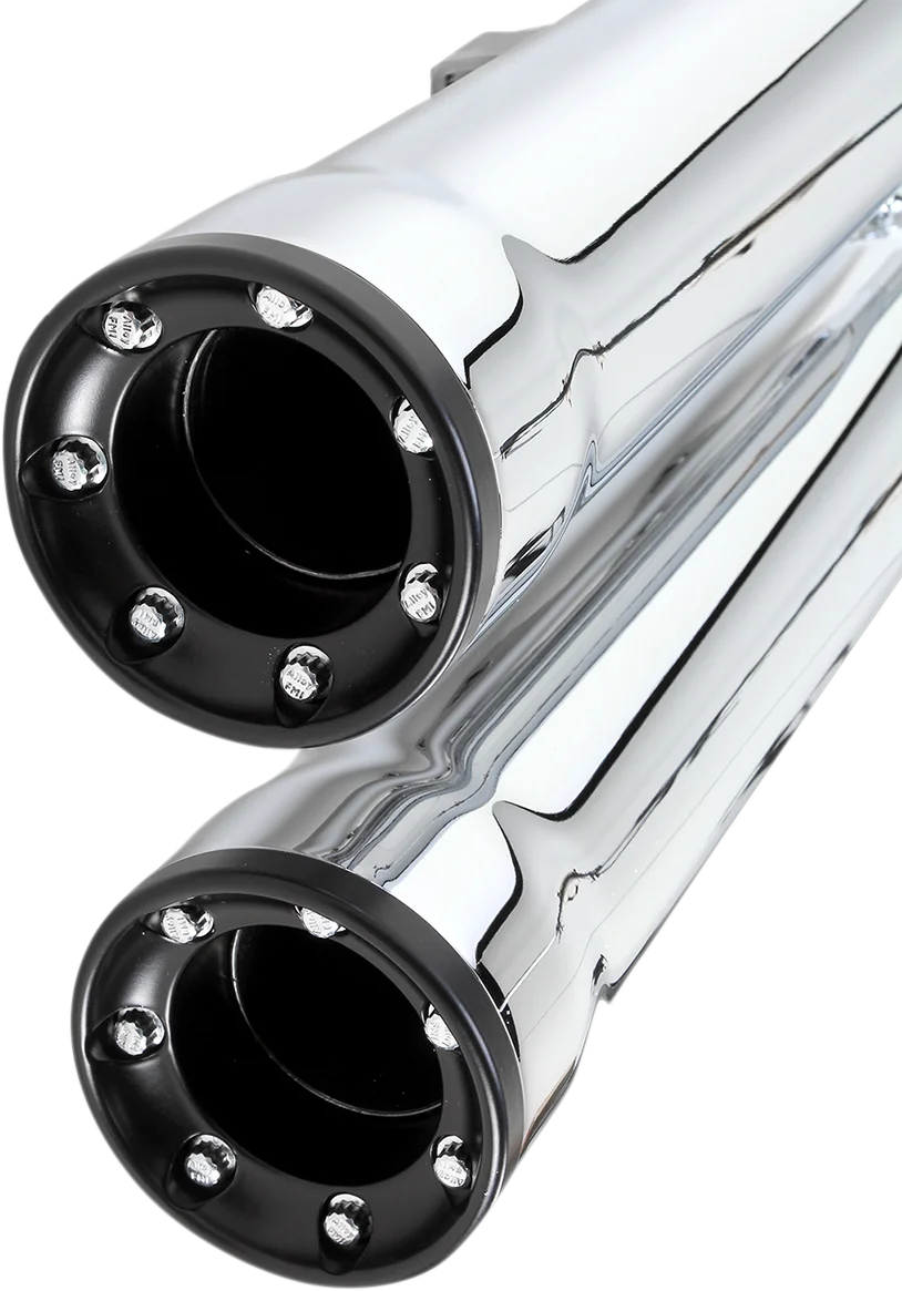 Cobra 3" RPT Mufflers for '07-'13 XL - Chrome 6080 - Side View