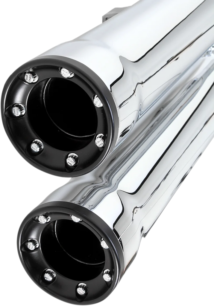 Cobra 3" RPT Mufflers for '07-'13 XL - Chrome 6080 - Side View