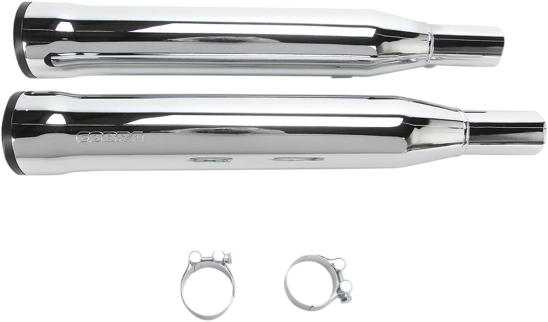 Cobra 3" RPT Mufflers for '07-'13 XL - Chrome 6080 - Back View