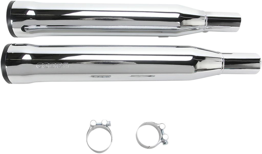 Cobra 3" RPT Mufflers for '07-'13 XL - Chrome 6080 - Back View