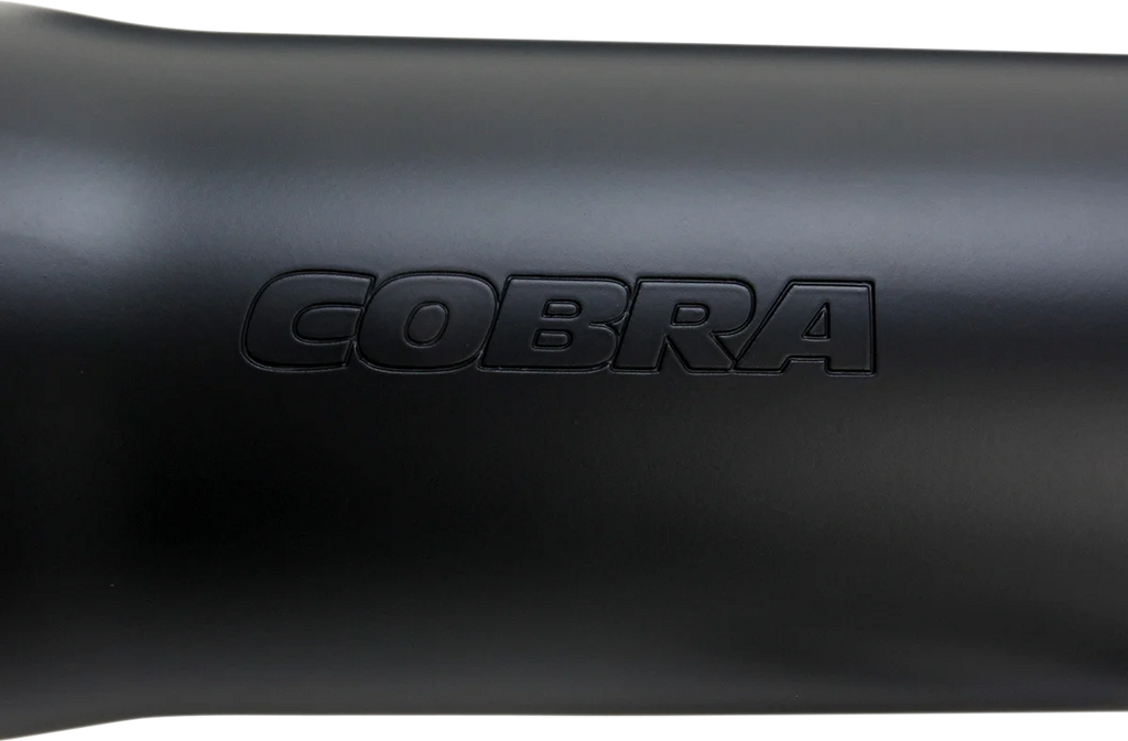 Cobra 3" RPT Mufflers for '07-'17 Softail - Black 6053B - Side View