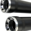 Load image into Gallery viewer, Cobra 3" RPT Mufflers for '07-'17 Softail - Black 6053B - Back View