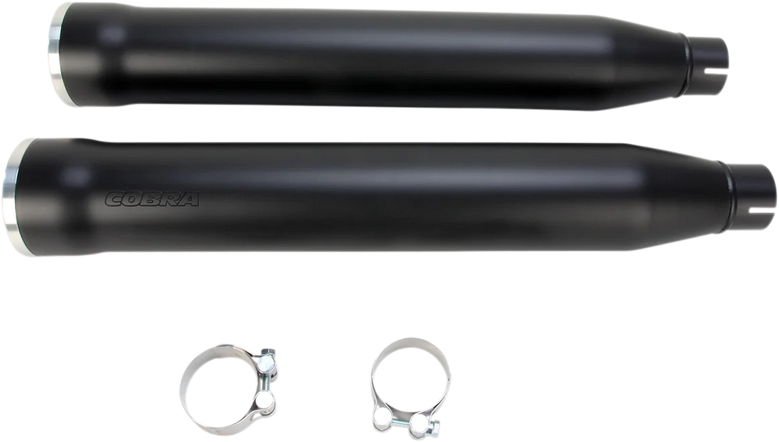 Cobra 3" RPT Mufflers for '07-'17 Softail - Black 6053B - Installation View