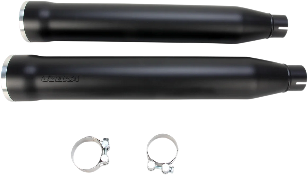 Cobra 3" RPT Mufflers for '07-'17 Softail - Black 6053B - Installation View