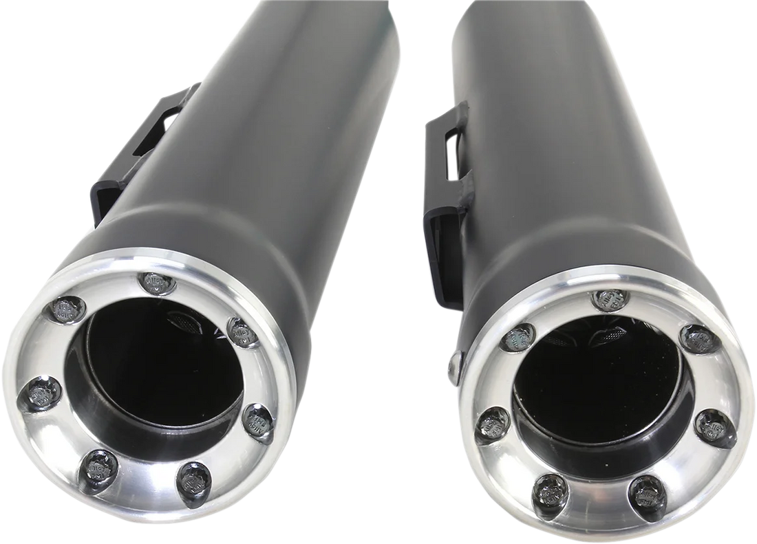 Cobra 3" RPT Mufflers for '95-'17 FXD - Black 6055B - Back View