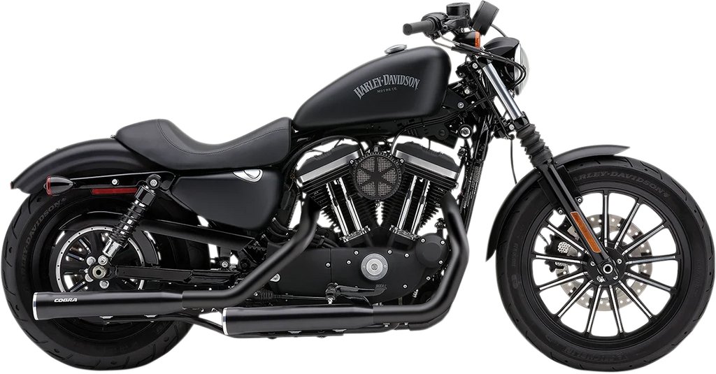 Cobra 3" RPT Mufflers for XL - Black 6081RB - Main Product View