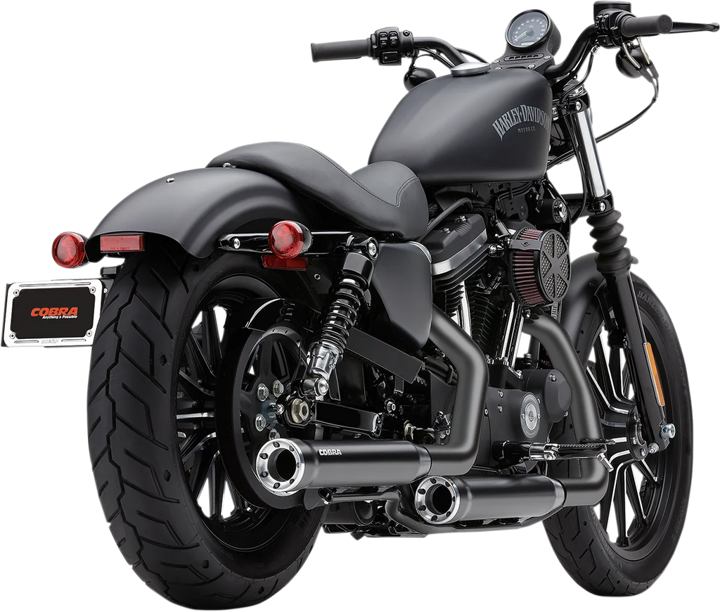 Cobra 3" RPT Mufflers for XL - Black 6081RB - Side View