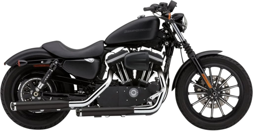 Cobra 3" Slashcut Mufflers for XL - Black 6031RB - Main Product View