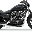 Load image into Gallery viewer, Cobra 3" Slashcut Mufflers for XL - Black 6031RB - Side View