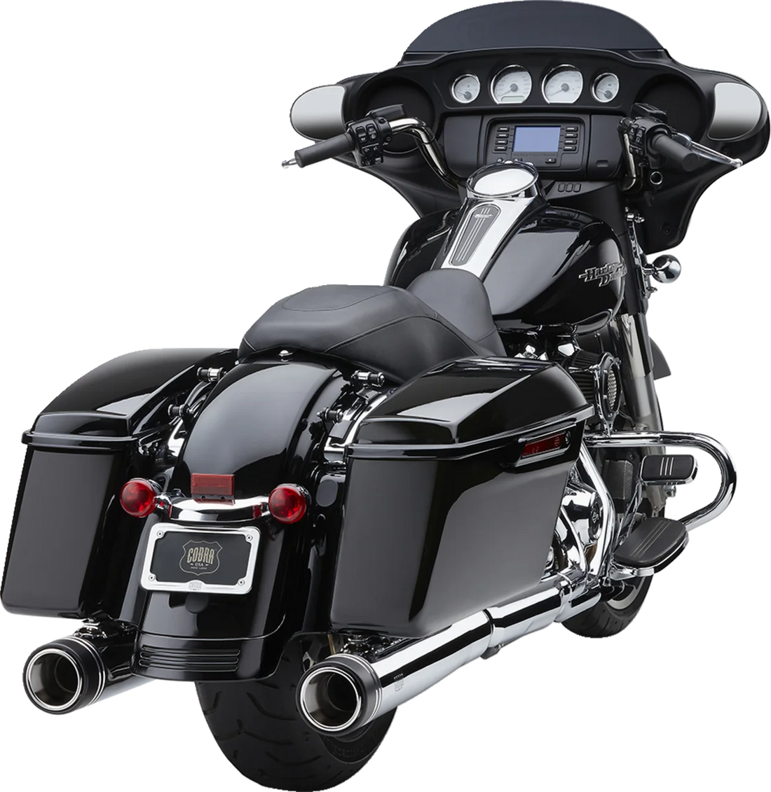 Cobra 4-1/2" Neighbor Haters® Series Mufflers - Chrome 6291 - Side View