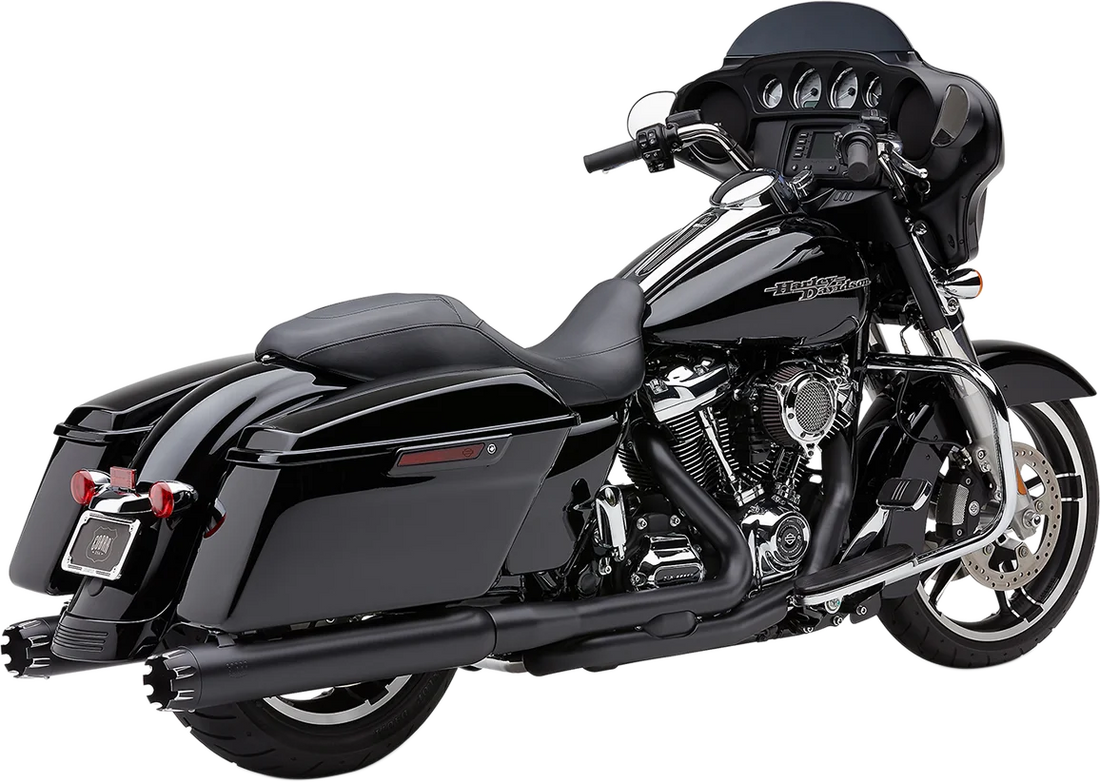 Cobra 4" Mufflers for FL - Black 6267RB - Side View