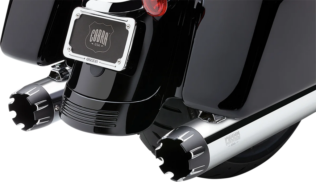 Cobra 4" Mufflers for FL - Chrome 6267 - Main Product View