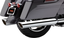 Load image into Gallery viewer, Cobra 909 4" Mufflers - Chrome - '95-'16 Bagger 6106 - Side View