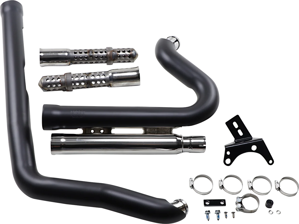 Cobra 909 Exhaust - Black - '06-'11 Dyna 6709B - Side View