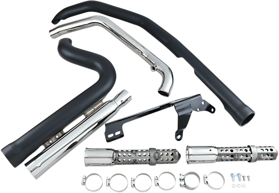 Cobra 909 Exhaust - Black - '07-'13 XL 6704B - Side View