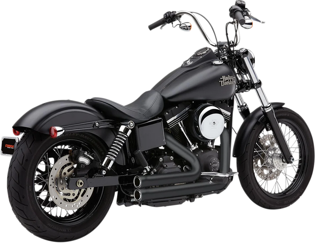 Cobra 909 Exhaust - Black - '12-'17 Dyna 6708B - Main Product View