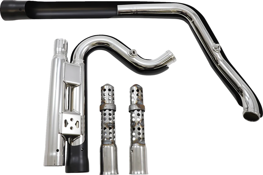 Cobra 909 Exhaust - Black - '12-'17 Dyna 6708B - Back View