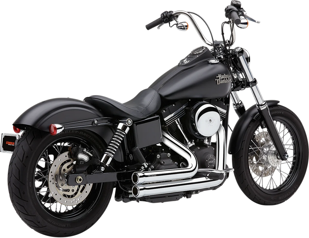 Cobra 909 Exhaust - Black - '12-'17 Dyna 6708B - Installation View