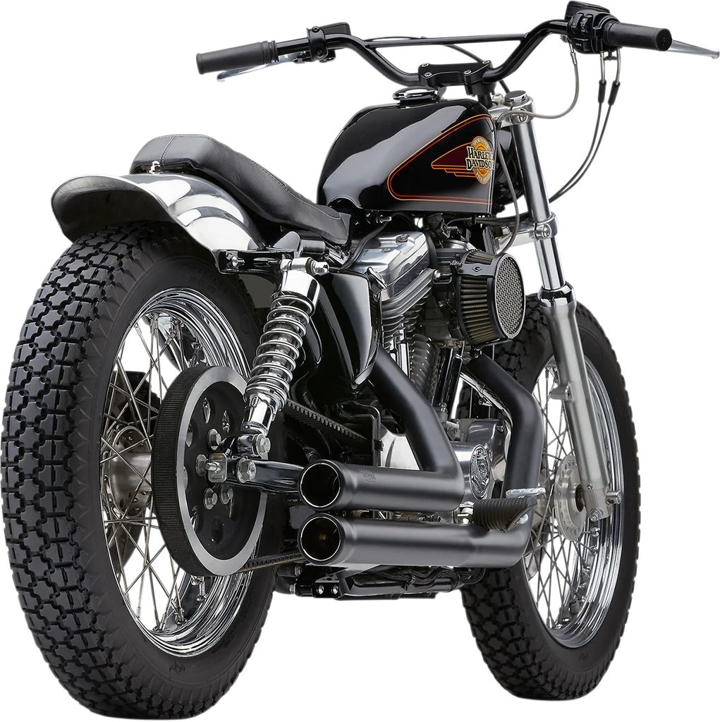 Cobra 909 Exhaust - Black - '86-'03 XL 6701B - Side View