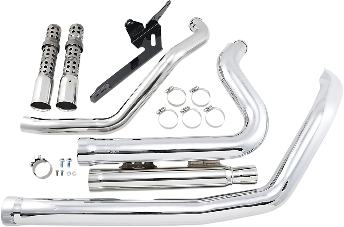 Cobra 909 Exhaust - Chrome - '07-'13 XL 6704 - Side View
