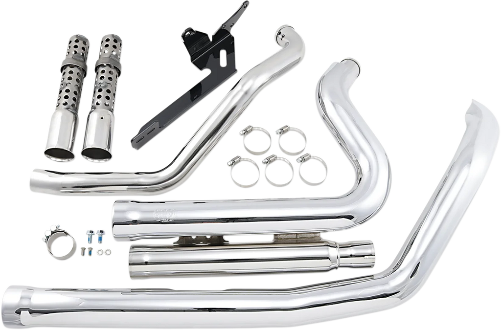 Cobra 909 Exhaust - Chrome - '07-'13 XL 6704 - Side View