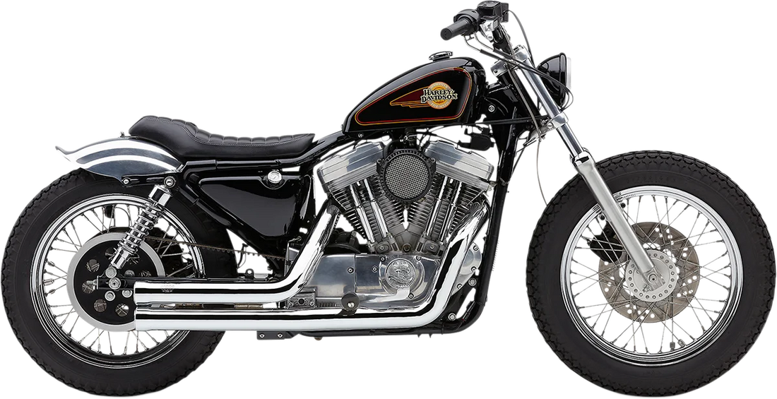 Cobra 909 Exhaust - Chrome - '86-'03 XL 6701 - Side View
